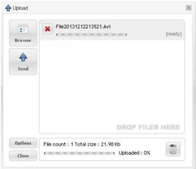 Upload File20131212213521.Avi [ready] Browse Send DROP FILES HERE Options File count : 1 Total size : 21.98 Kb Close Uploaded : 0%