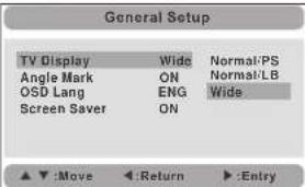 CURTIS SDVD9805 - General Setup Page - 1