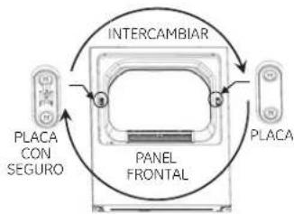 INTERCAMBIAR PLACA CON SEGURO PANEL FRONTAL PLACA