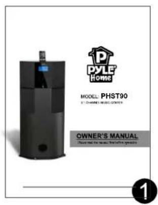 PYLE Home MODEL: PHST90 R. CHANNEL MOUNTED CENTER OWNER'S MANUAL Have not the same, therefore present