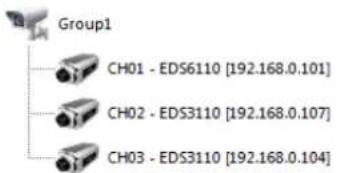 Group1 CH01 - EDS6110 [192.168.0.101] CH02 - EDS3110 [192.168.0.107] CH03 - EDS3110 [192.168.0.104]