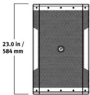 23.0 in / 584 mm