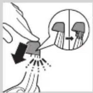 Diagram illustrating a mechanical or fluid system with directional arrows and a magnified inset showing internal components.