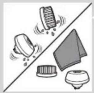PHILIPS Series 5000 S5080 - Cleaning the cleansing brush attachment - 2