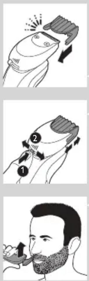 PHILIPS Series 5000 S5080 - Utilizarea accesoriiului de aranjare a bărbii - 1