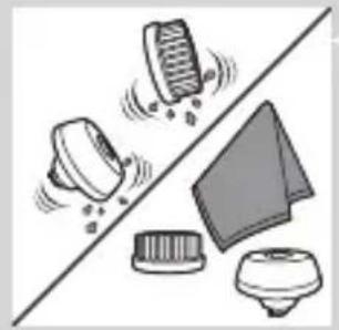 PHILIPS Series 5000 S5080 - Curățarea accesoriiului cu perie de curățare - 2