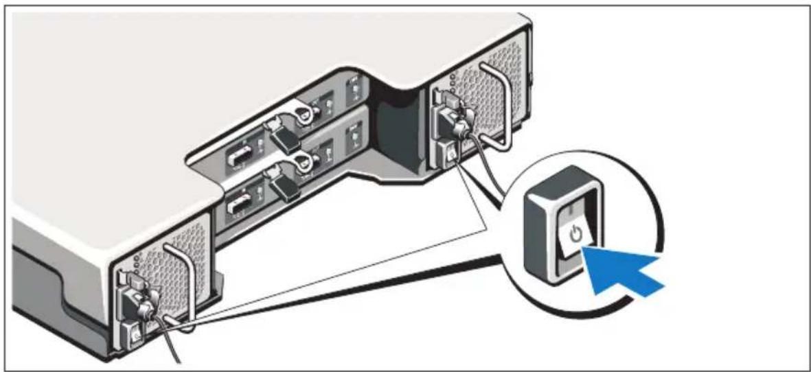 DELL PowerVault MD1220 - 시스템 켜기 - 1