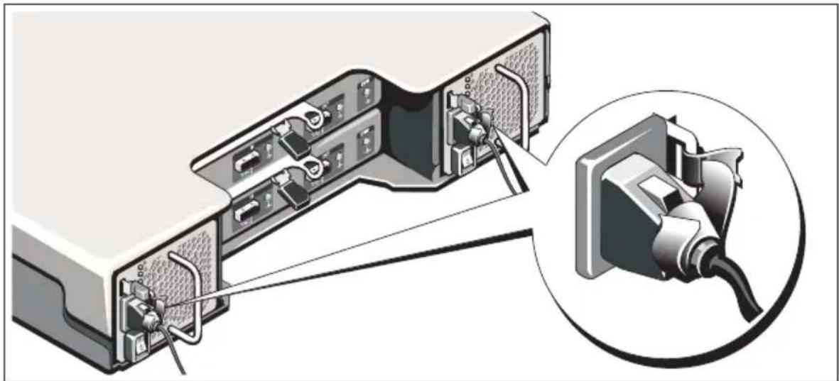 DELL PowerVault MD1220 - 전원 케이블 고정 - 1