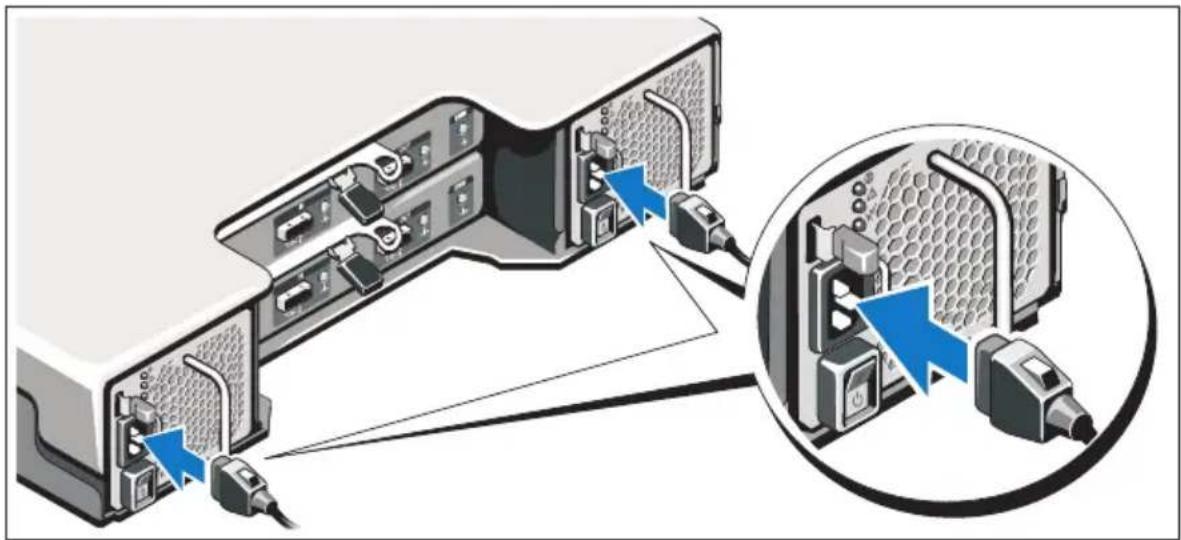 DELL PowerVault MD1220 - 전원 케이블 연결 - 1