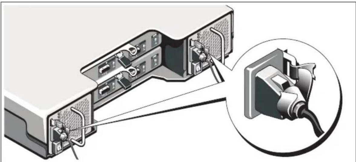 DELL PowerVault MD1220 - Securing the Power Cable(s) - 1