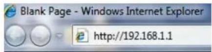 Blank Page - Windows Internet Explorer http://192.168.1.1