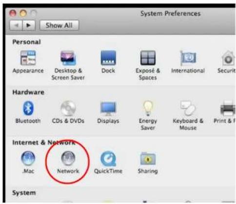 System Preferences Show All Personal Appearance Desktop & Screen Saver Dock Expose & Spaces International Securit Hardware Bluetooth CDs & DVDs Displays Energy Saver Keyboard & Mouse Print & Internet & Network Mac Network QuickTime Sharing System