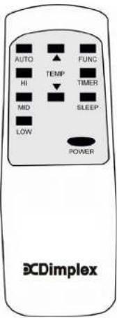 AUTO HI MID LOW TEMP SLEEP FUNC TIMER POWER BCDimplex