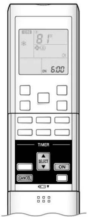 8:23 F 81F * A ON 6:00 TIMER SELECT ON CANCEL