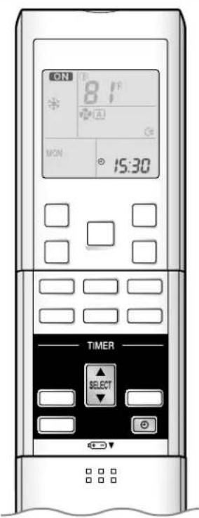 ON 8°F * +10 ON 15:30 TIMER SELECT - - -