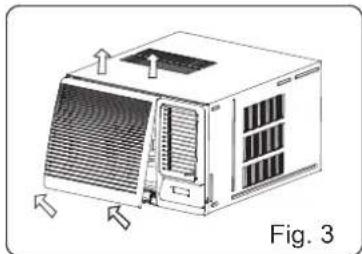 KELVINATOR KWH20HRC - Step 1. Remove the front panel and the air filter - 1