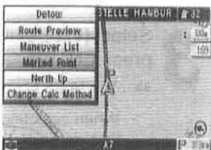 Detour Route Preview Maneuver List Marked Point North Up Change Calc Method STELLE HAMBUR A7 32 100% 100%