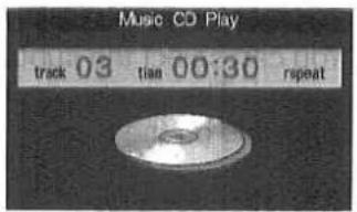 Music CD Play track 03 time 00:30 repeat