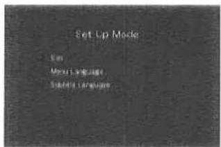 Set Up Mode Set Menu Language Language Language