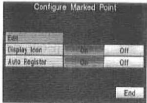Configure Marked Point Edit Display Icon Auto Register On Off Off End