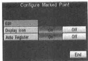 Configure Marked Point Edit Display Icon Auto Register On Off Off End