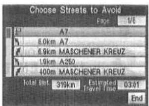 Choose Streets to Avoid Page 1/6 A7 6.0km A7 6.9km MASCHENER KREUZ 1.9km A250 100m MASCHENER KREUZ Total Sat 319km Estimated 03:01 Travel Time End