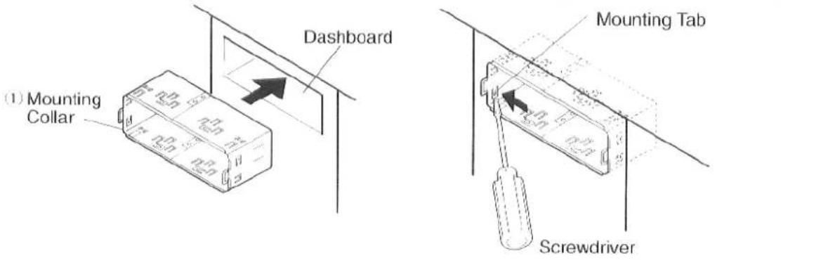 (1) Mounting Collar Dashboard Mounting Tab Screwdriver