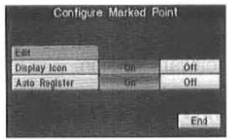 Configure Marked Point Edit Display Icon On Off Auto Register On Off End