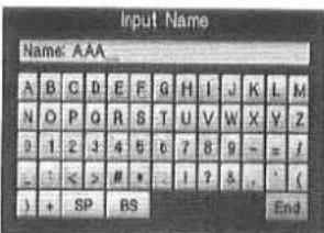 Input Name Name: AAA A B C D E F G H I J K L M N O P Q R S T U V W X Y Z 0 1 2 3 4 5 6 7 8 9 = = / - : < > # * : 1 ? & . ' ( ) + SP BS End