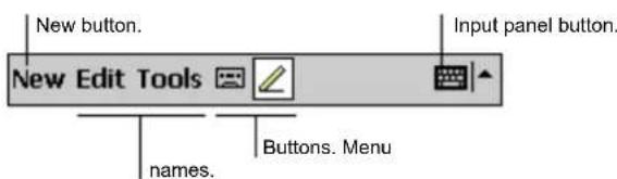 New button. New Edit Tools Input panel button. names. Buttons. Menu