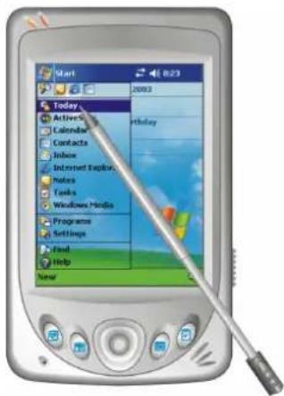 Start B:23 2003 Today Calendar Contacts Inbox Internet Explorer Notes Tasks Windows Phone Programs Settings Fast Help New