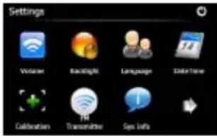 Settings Welcome Macintosh Language Data Time Calibration Transmitter Sys Info