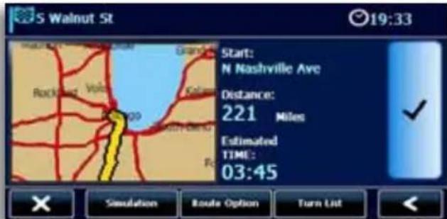 S Walnut St Start: N Nashville Ave Distance: 221 Miles Estimated TIME: 03:45 Simulation Route Option Turn List 19:33