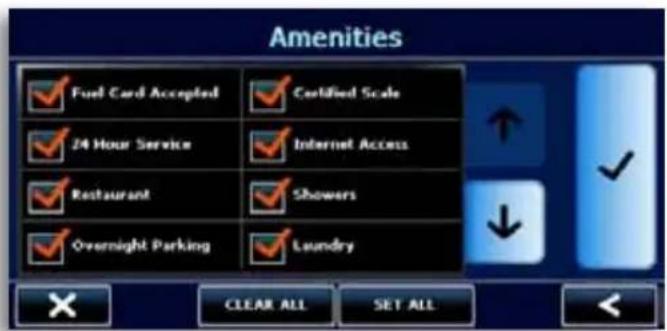 Amenities ✓ Fuel Card Accepted ✓ Certified Scale ✓ 24 Hour Service ✓ Internet Access ✓ Restaurant ✓ Showers ✓ Overnight Parking ✓ Laundry ✗ CLEAR ALL SET ALL