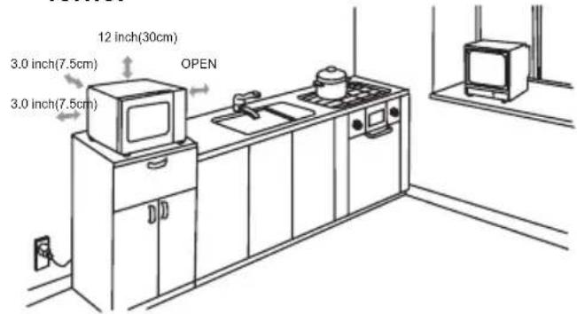 12 inch(30cm) 3.0 inch(7.5cm) OPEN 3.0 inch(7.5cm)