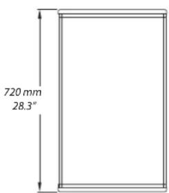 720 mm 28.3"
