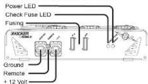 Power LED Check Fuse LED Fusing MOCKER Ground Remote + 12 Volt