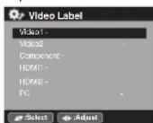 SANYO DP26671 - Labeling video inputs - 1