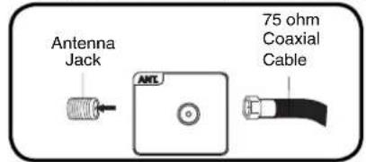 Antenna Jack 75 ohm Coaxial Cable