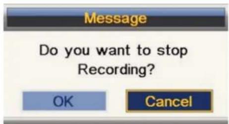 Message Do you want to stop Recording? OK Cancel
