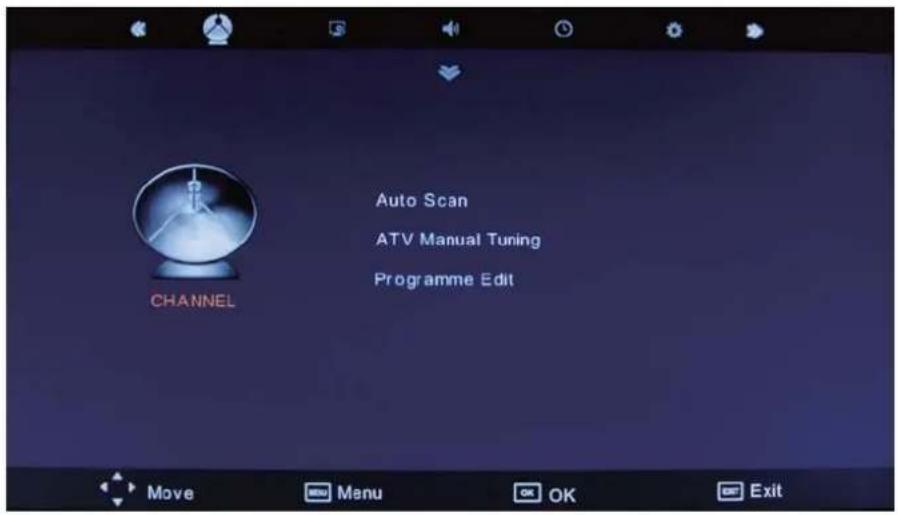 Auto Scan ATV Manual Tuning Programme Edit CHANNEL