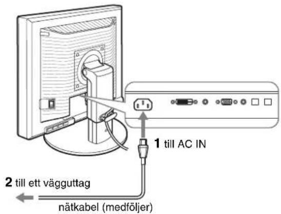 SONY SDM-S205F - Installation 5: Ansluta nätkabeln - 1