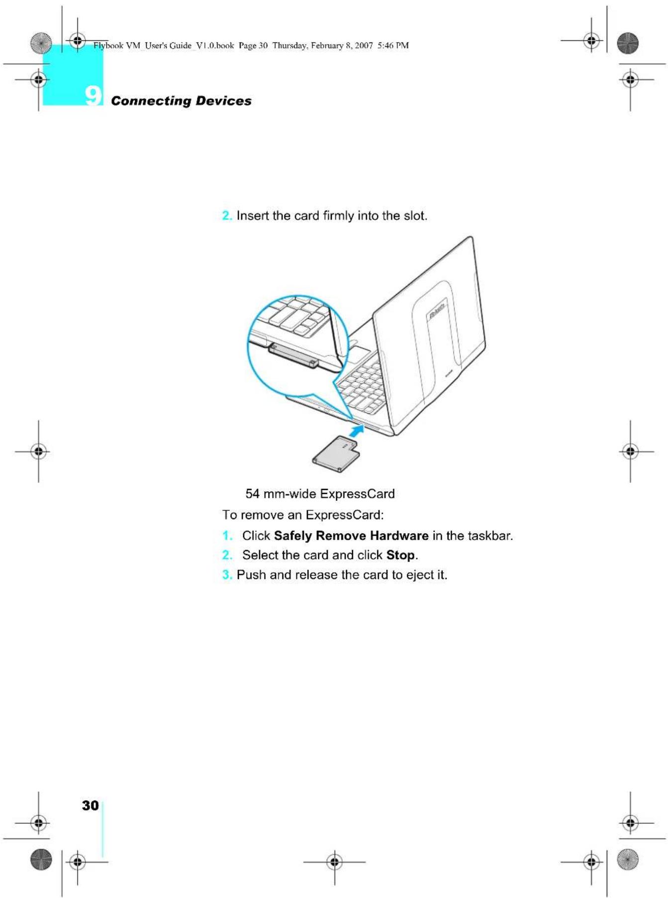 Flybook VM - Using an ExpressCard - 5