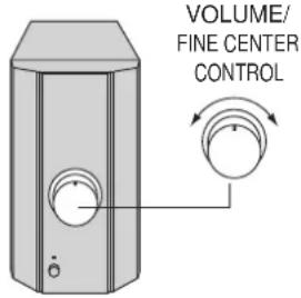 VOLUME/ FINE CENTER CONTROL