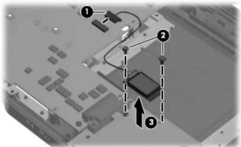 Diagram showing a circuit board with labeled components and directional arrows, likely illustrating a power or signal path.