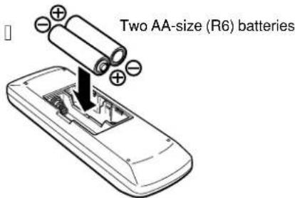 Two AA-size (R6) batteries