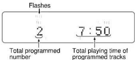 Flashes 2 7:50 Total programmed number Total playing time of programmed tracks