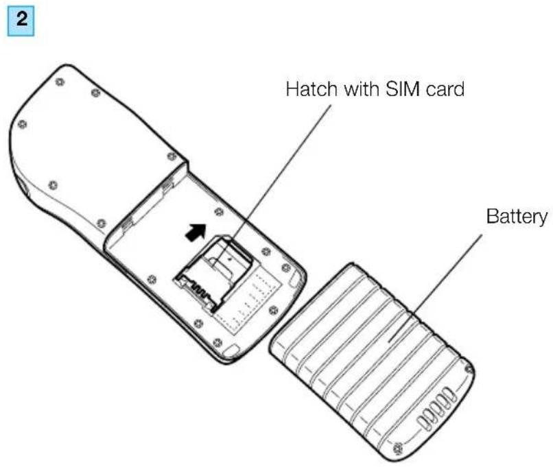 2 Hatch with SIM card Battery