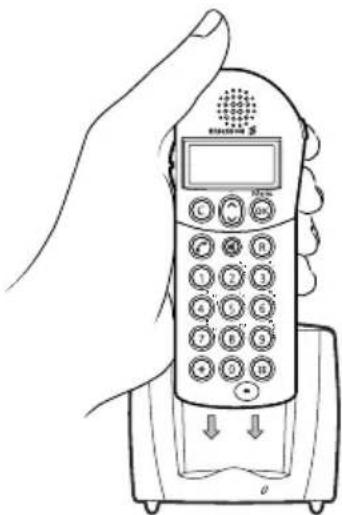 ERICSSON DT400 - Place the Cordless in the desktop charger as shown in the figure below - 1
