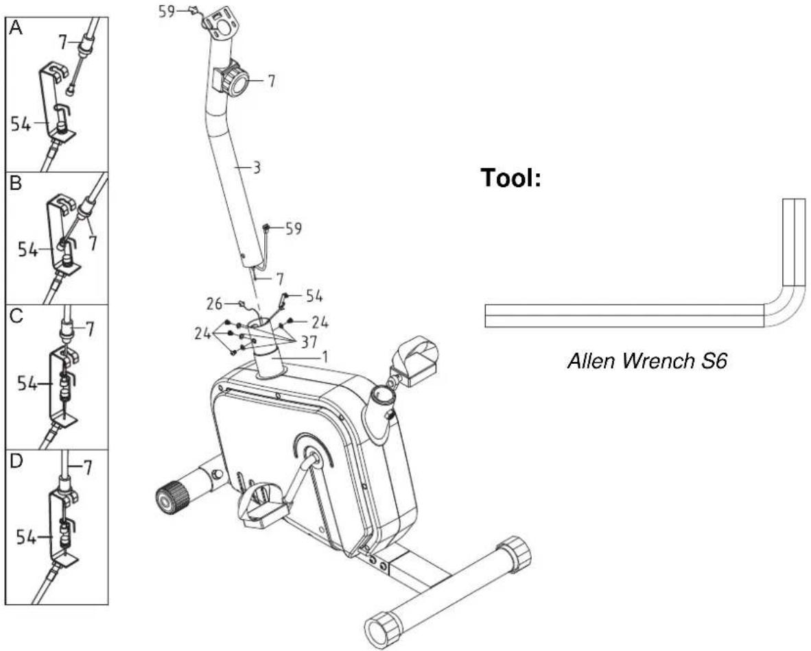 Life Gear Straight Magnetic Upright Bike 20250 - Left and Right Foot Pedals Installation - 1